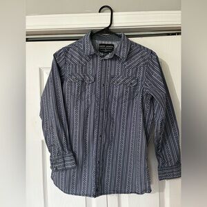 Cody James. Boys Navy Striped Button-Down Shirt